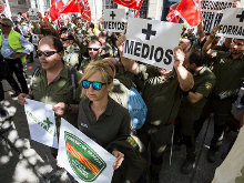 Los Agentes se manifiestan en Aragón