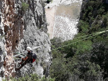 Desmontada una instalación de “Highline” en el Parque Natural de la Sierra y los Cañones de Guara
